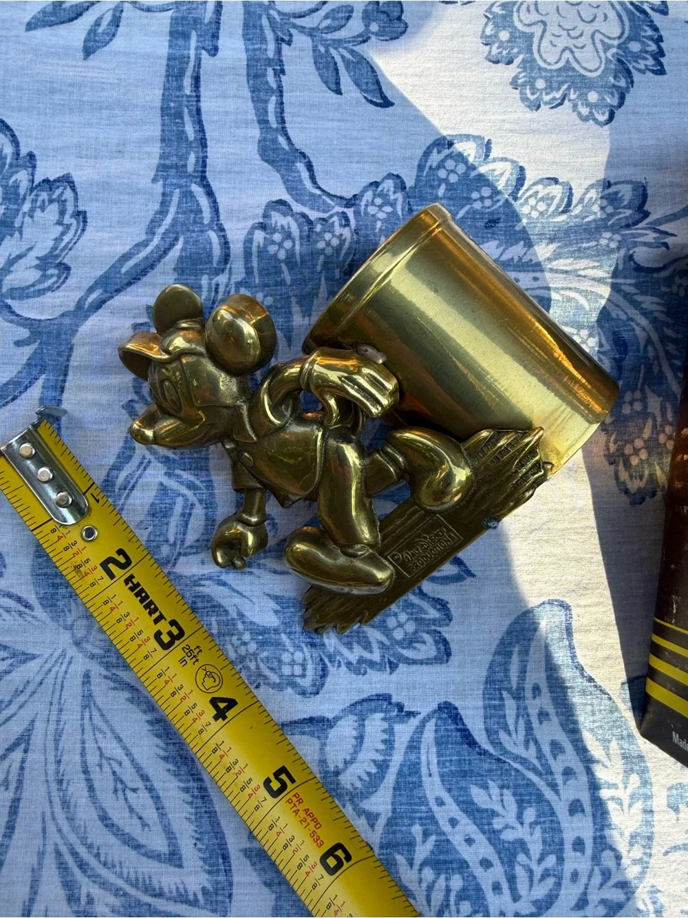 Vintage Mickey Mouse 1970s Walt Disney Productions GATCO Brass Pen Holder